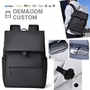 Premium Vintage Fashion Solid Color Teenagers Waterproof Black Computer Casual Work for Woman Laptop Backpack Durable Unisex